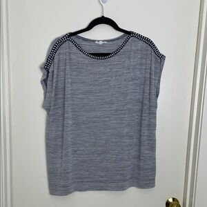 Jane and Delancey Black and White Striped Muscle Tee